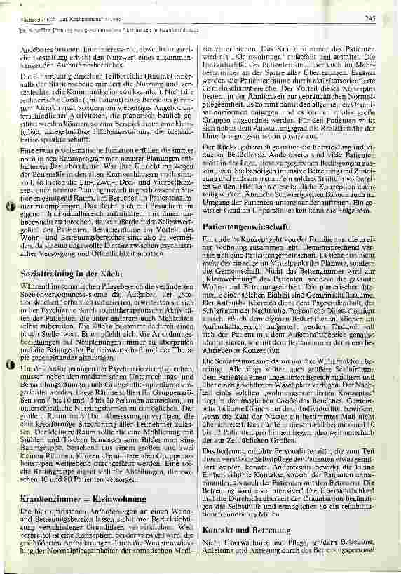 Vorschauseite 6: Planung von psychiatrischen Abteilungen in Krankenhäusern