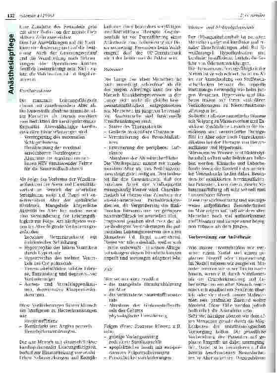 Vorschauseite 2: Anästhesie beim alten Menschen