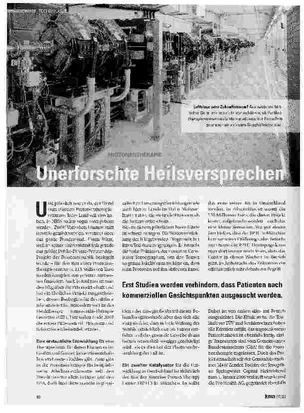 Vorschauseite 1: Unerforschte Heilsversprechen