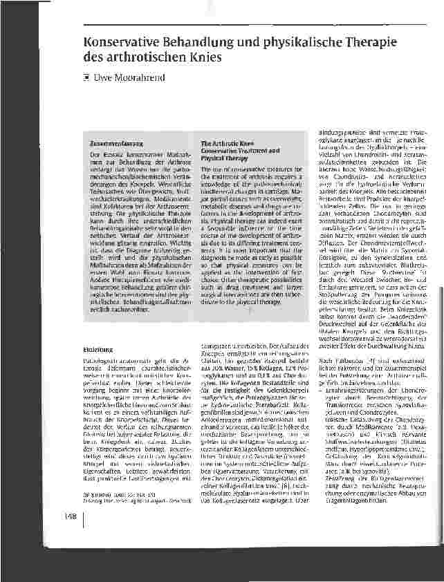 Vorschauseite 1: Konservative Behandlung und physikalische Therapie des arthrotischen Knies