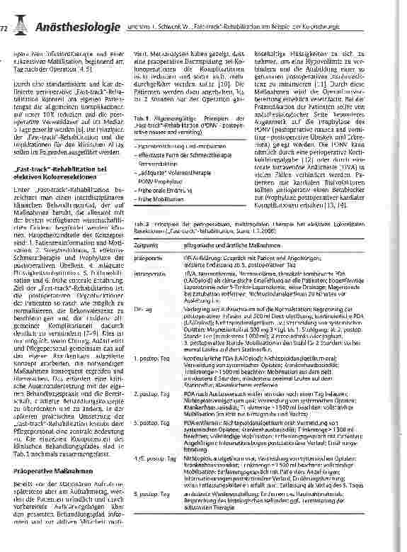Vorschauseite 2: Fast-track-Rehabilitation am Beispiel der Kolonchirurgie