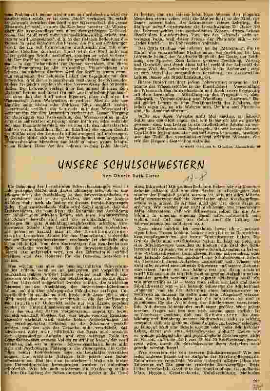 Vorschauseite 1: Unsere Schulschwestern