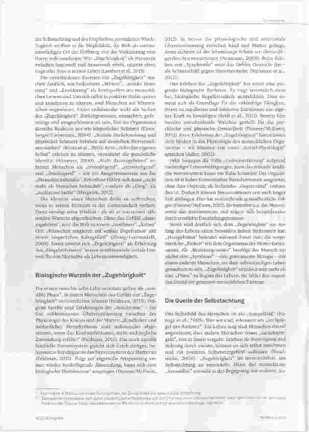 Vorschauseite 2: Dazugehören ist lebenswichtig „Zugehörigkeit“ als Ressource seelischer und körperlicher Gesundheit