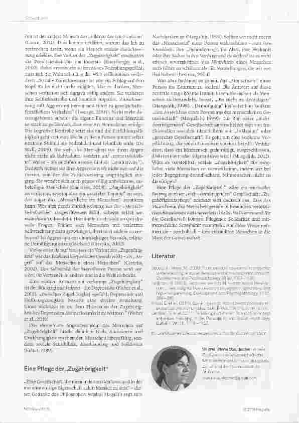 Vorschauseite 3: Dazugehören ist lebenswichtig „Zugehörigkeit“ als Ressource seelischer und körperlicher Gesundheit
