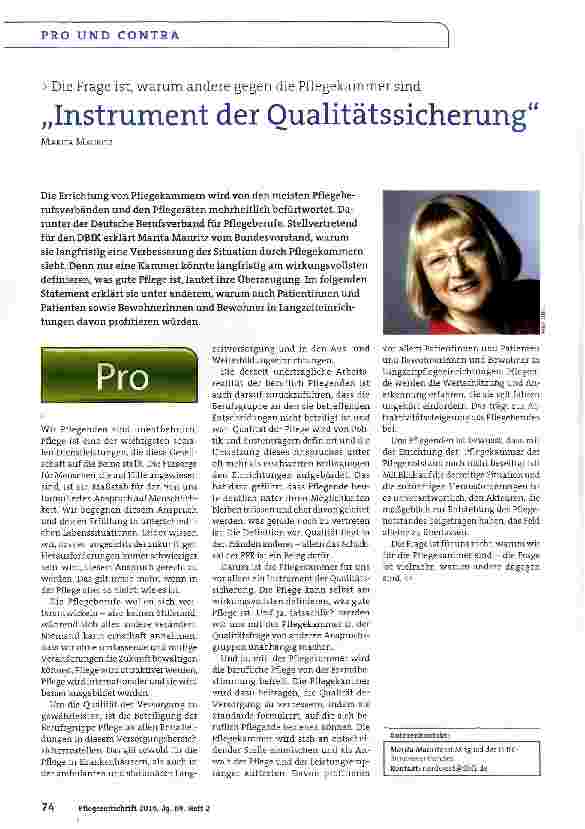 Vorschauseite 1: Instrument der Qualitätssicherung