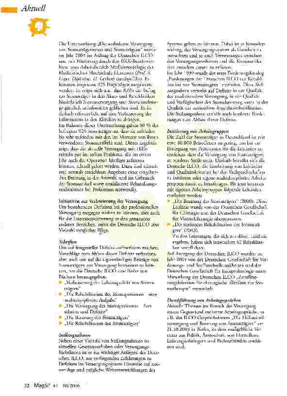 Vorschauseite 2: Erfahrung, die zähltDie Deutsche ILCO und ihre Unterstützungsangebote