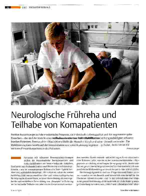 Vorschauseite 1: Neurologische Frühreha und Teilhabe von Komapatienten