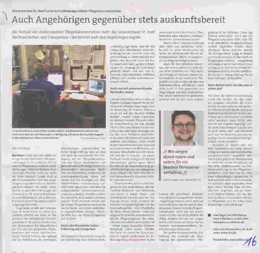 Vorschauseite 1: Auch Angehörigen gegenüber stets auskunftsbereit