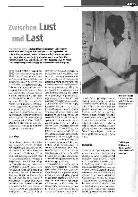 Vorschauseite 1: Zwischen Lust und Last