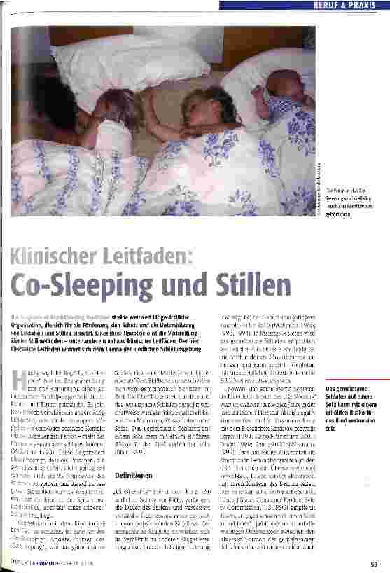 Vorschauseite 1: Co-Sleeping und Stillen