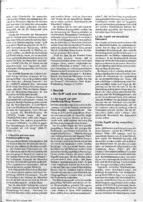 Vorschauseite 2: Grafenecker Erklärung zur Bioethik