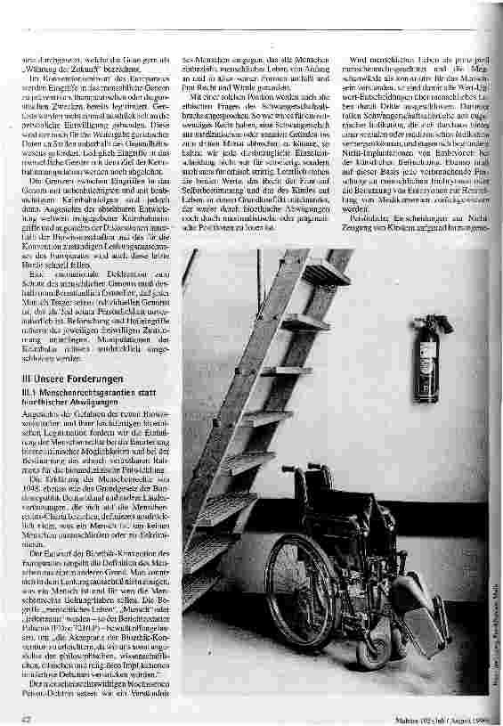 Vorschauseite 3: Grafenecker Erklärung zur Bioethik