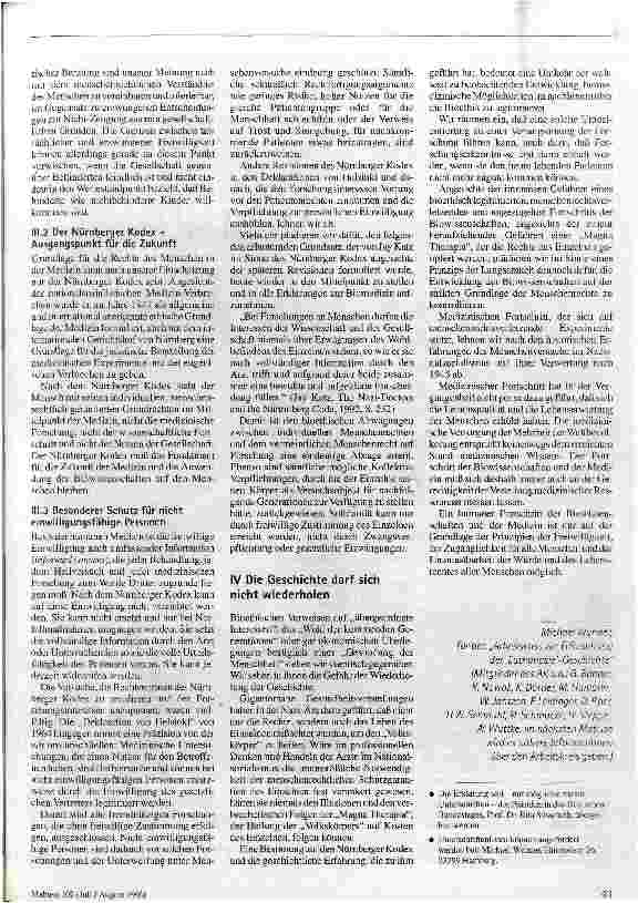 Vorschauseite 4: Grafenecker Erklärung zur Bioethik