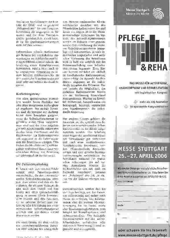 Vorschauseite 4: Selbstständiges Katheterisieren: Infektionen müssen nicht sein