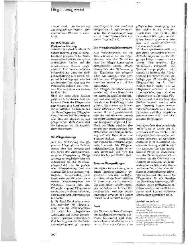 Vorschauseite 3: Das Krankenhaus als Risiko? Die Risikoerfassung im Rahmen der Pflegeanamnese