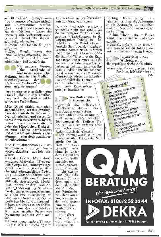 Vorschauseite 4: Professionelle Pressearbeit für das Krankenhaus Rezepte für eine wirkungsvolle Öffentlichkeitsarbeit
