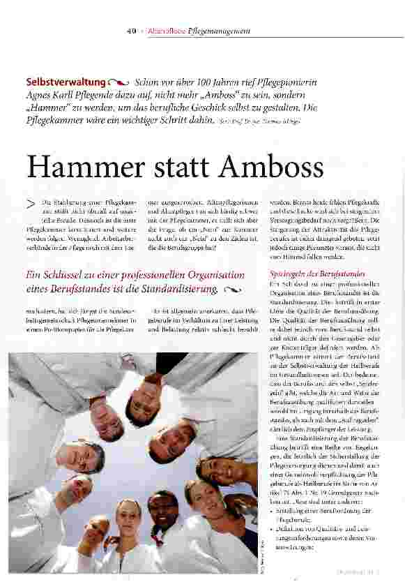 Vorschauseite 1: Hammer statt Amboss