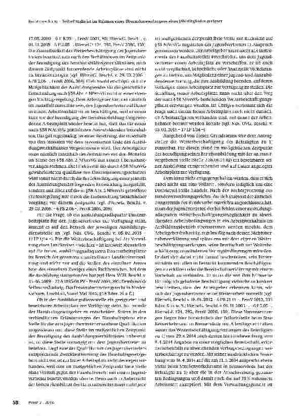 Vorschauseite 3: Teilzeitstelle ist im Rahmen eines Übernahmeverlangens eines JAV-Mitgliedes geeignet