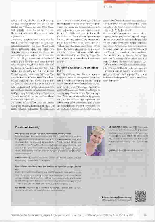 Vorschauseite 4: Wie Kinder positiv und produktiv voneinander lernen können Gruppentherapie in Anlehnung an das Marburger Konzentrationstraining