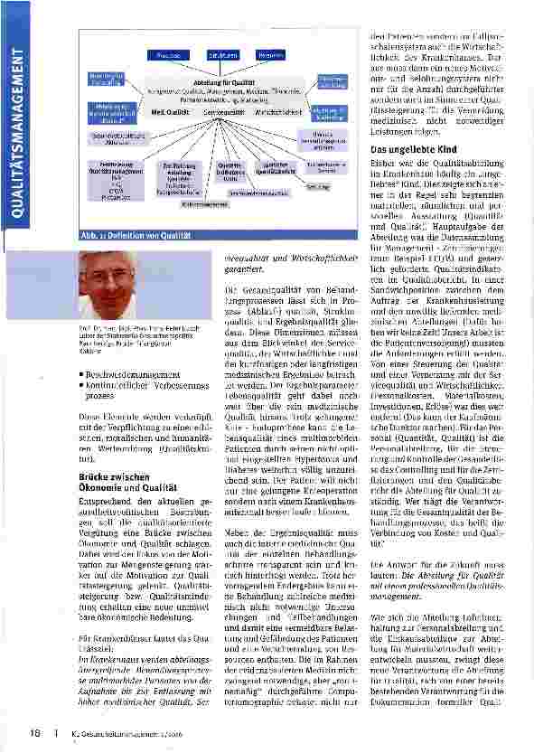Vorschauseite 2: Die neue Abteilung für Qualität