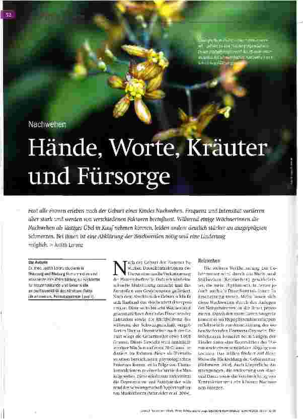 Vorschauseite 1: Hände, Worte, Kräuter und Fürsorge