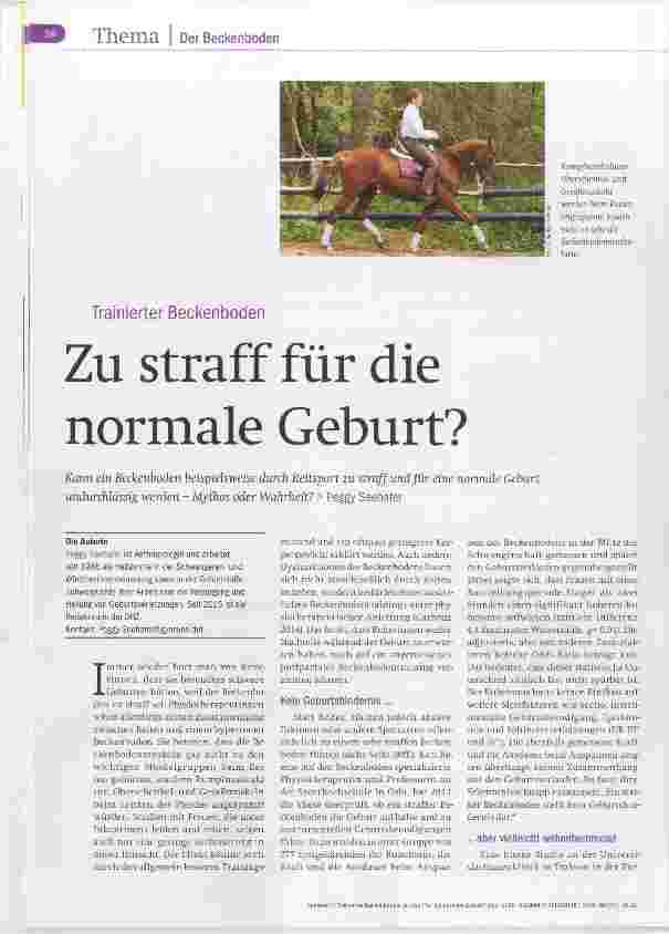 Vorschauseite 1: Zu straff für die normale Geburt?