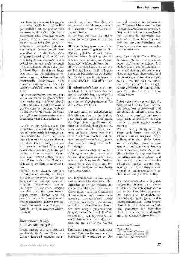 Vorschauseite 2: Biografiearbeit - eine kritische Betrachtung