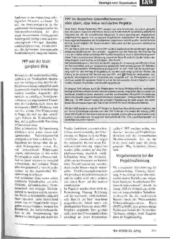 Vorschauseite 2: Protonentherapie als Public Private Partnership