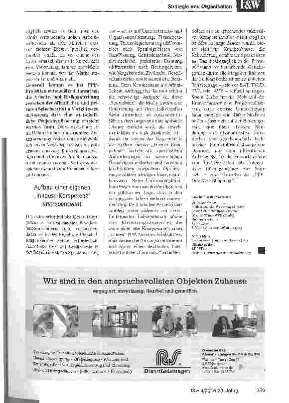 Vorschauseite 4: Protonentherapie als Public Private Partnership