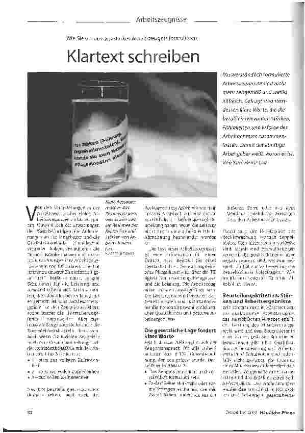 Vorschauseite 1: Klartext schreiben