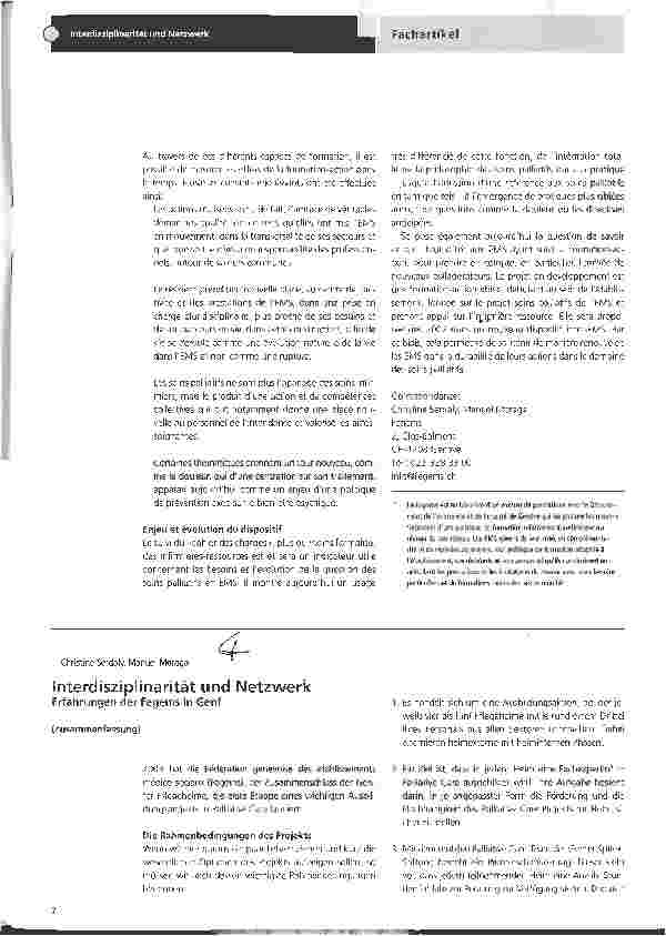Vorschauseite 1: Interdisziplinarität und Netzwerk