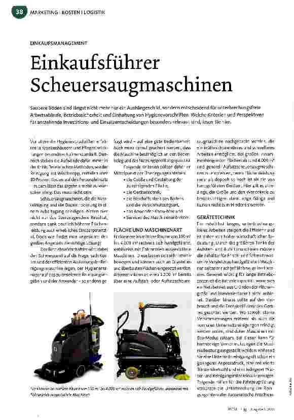 Vorschauseite 1: Einkaufsführer Scheuersaugmaschinen
