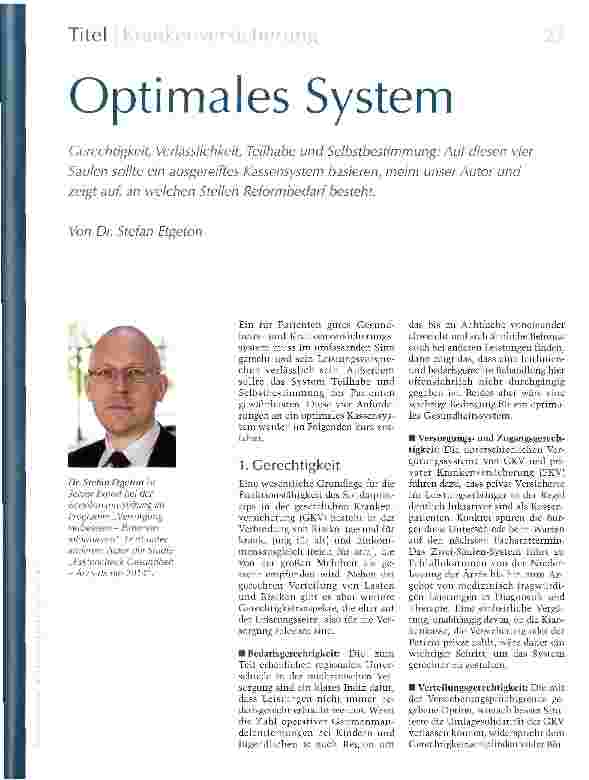 Vorschauseite 1: Optimales System