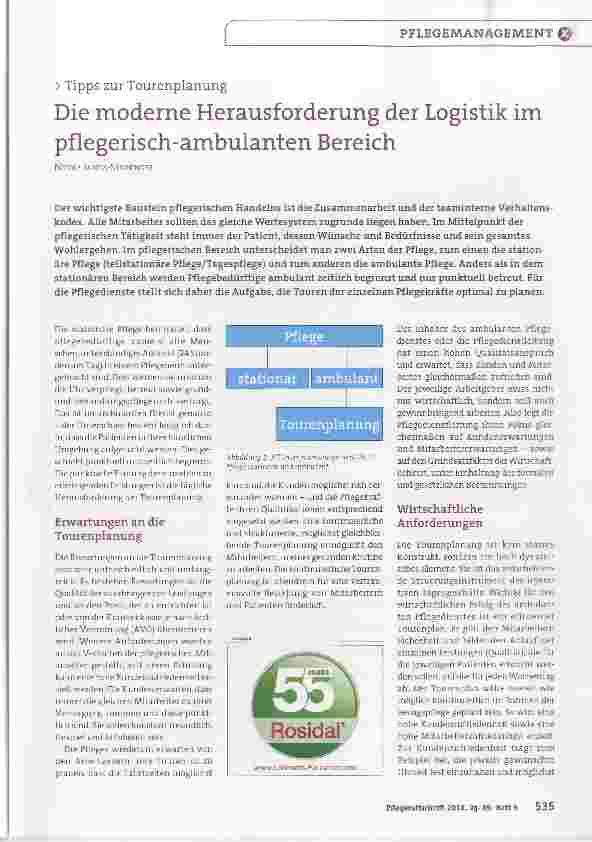 Vorschauseite 1: Die moderne Herausforderung der Logistik im pflegerisch-ambulanten Bereich