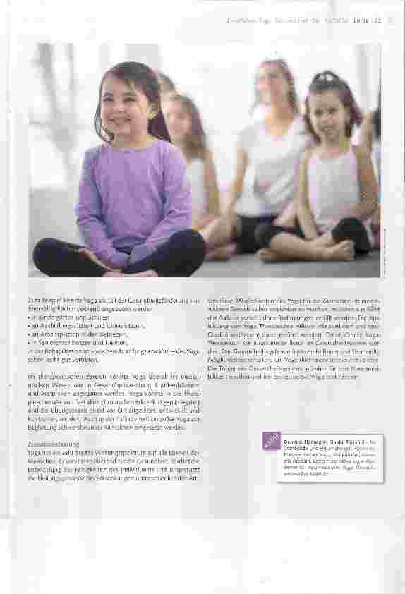 Vorschauseite 4: YOGA UND MEDIZIN, TEIL 5 Yoga in unserem Gesundheitssystem