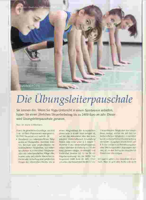 Vorschauseite 1: Die Übungsleiterpauschale