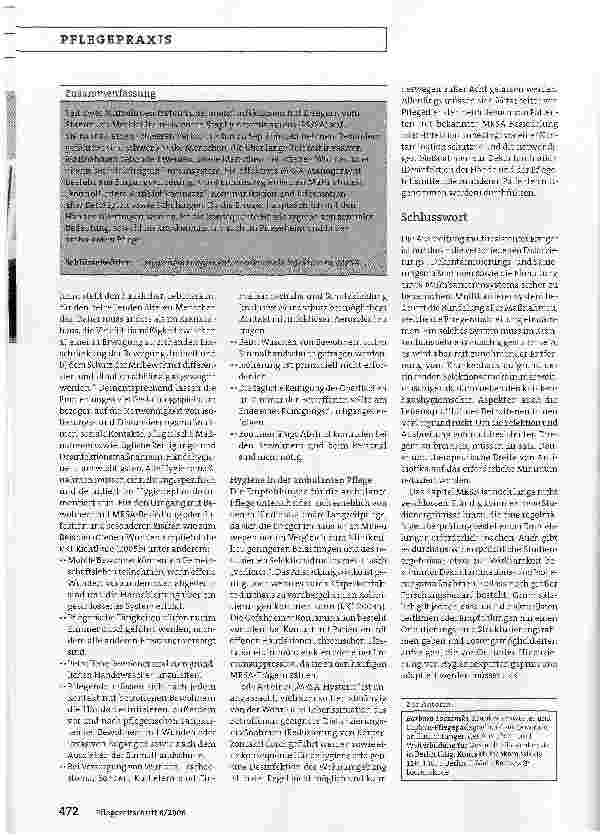 Vorschauseite 5: Händehygiene ist die Achillesferse