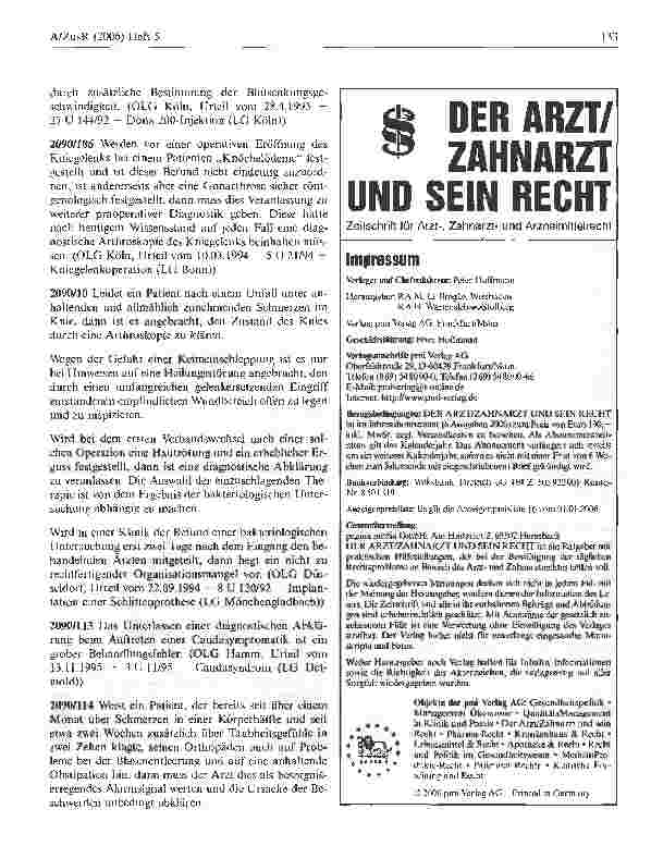 Vorschauseite 3: Behandlungsfehler beim Orthopäden aus juristischer Sicht