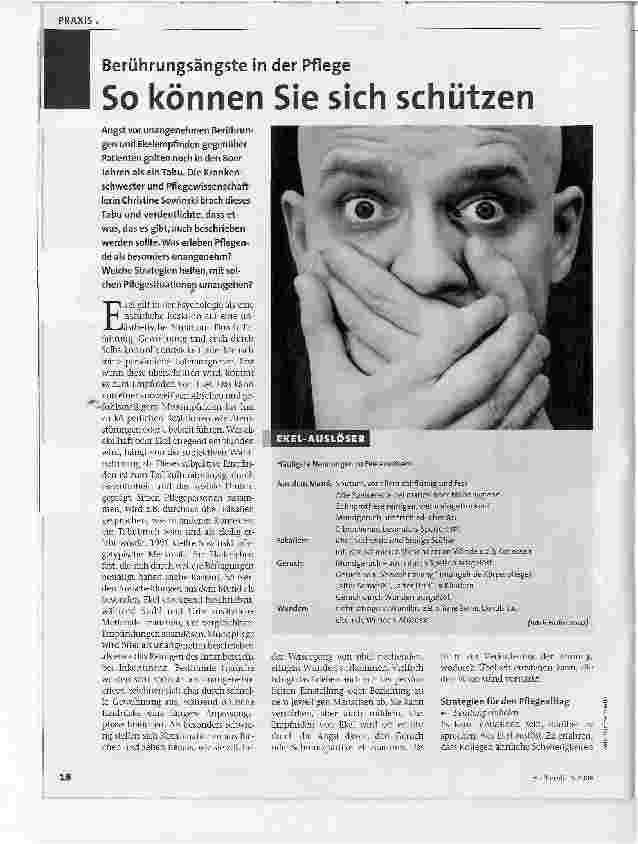 Vorschauseite 1: Berührungsängste in der PflegeSo können Sie sich schützen