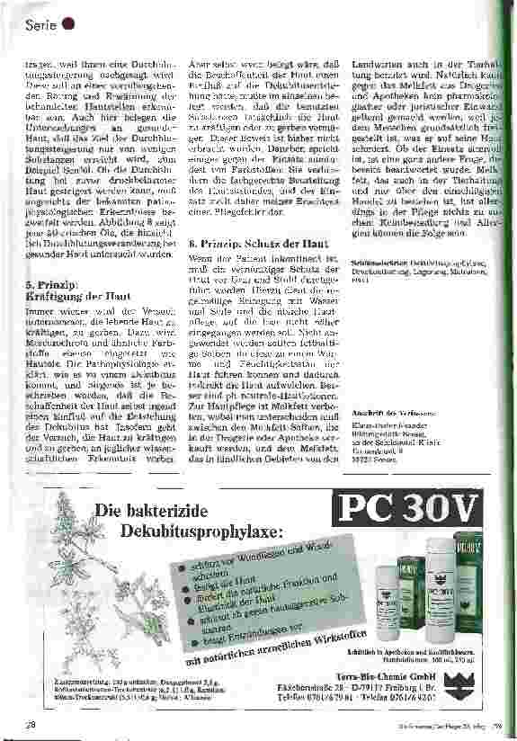 Vorschauseite 6: Aktuelle Therapieformen des Dekubitus 3. Folge: Konkrete Prophylaxemöglichkeiten