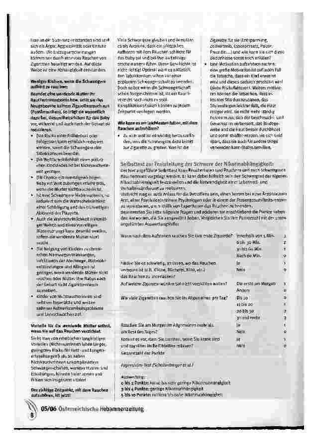Vorschauseite 2: Rauchen in der Schwangerschaft -Was können wir tun?