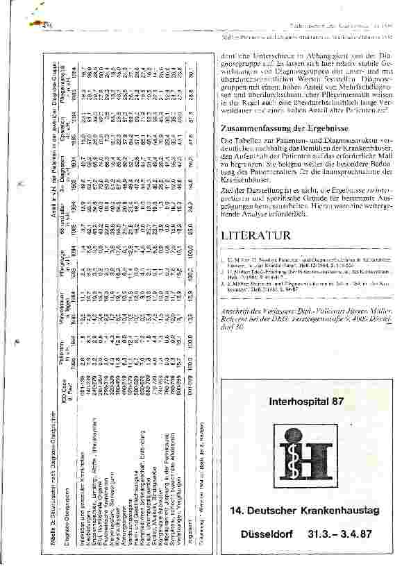 Vorschauseite 3: Patienten und Diagnosestrukturen in Akutkrankenhäusern 1985