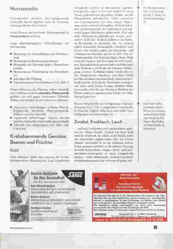 Vorschauseite 2: Mit Naturkraft gegen den Krebs