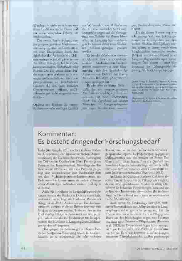 Vorschauseite 2: Lässt sich einem Delir im Pflegeheim Vorbeugen?
