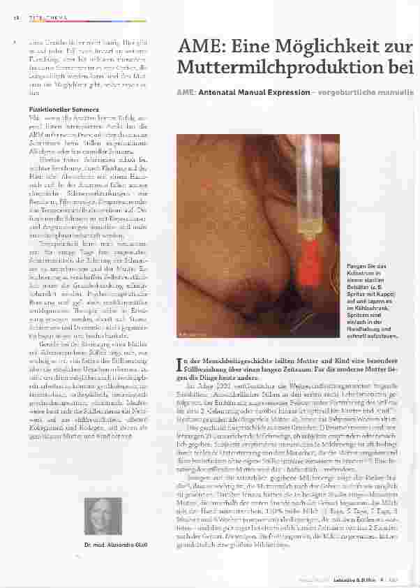 Vorschauseite 4: Schmerzen beim Stillen ein oft verkanntes, unterschätztes Problem der Stillperiode