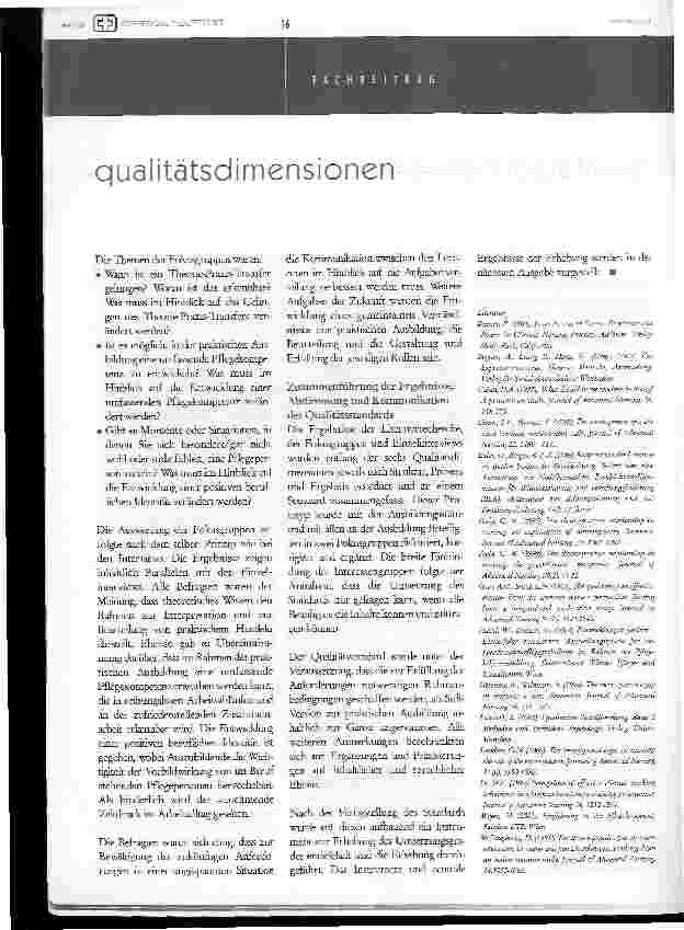 Vorschauseite 5: Qualitätsdimensionen der praktischen Ausbildung in der Gesundheitsund Krankenpflege