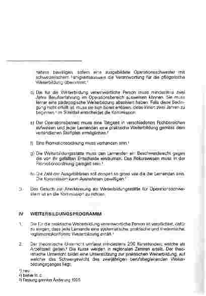 Vorschauseite 6: Reglement für die Weiterbildung zur Operationsschwester zum Operationspfleger