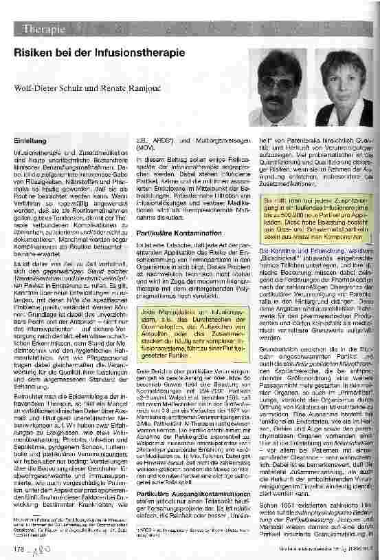 Vorschauseite 1: Risiken bei der Infusionstherapie