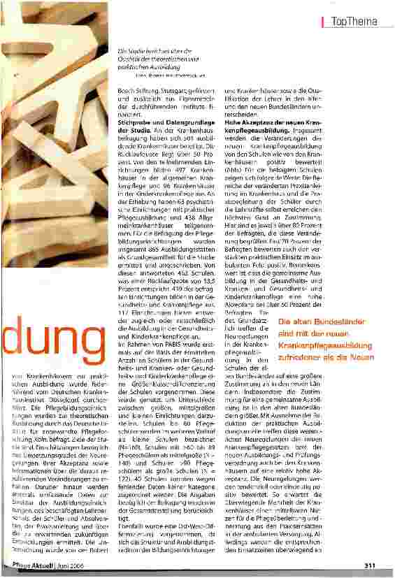 Vorschauseite 2: Für eine gemeinsame Pflegeausbildung
