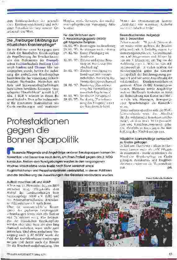 Vorschauseite 3: Wir fordern den Erhalt der häuslichen Krankenpflege